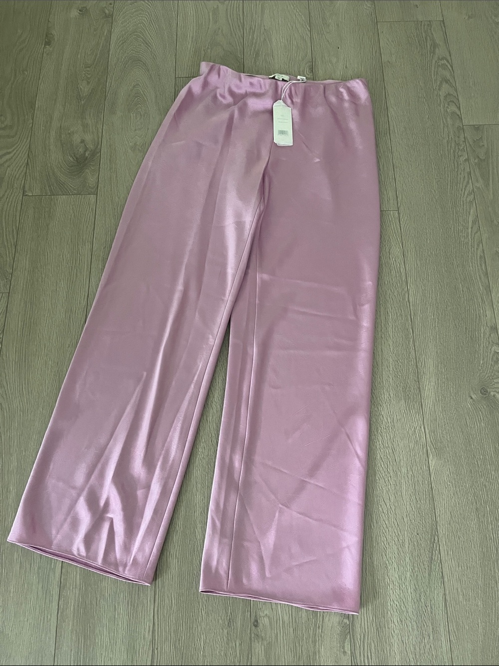 Vince Lilac Satin-Look Wide Leg Pants
